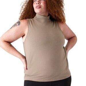 NEW Athleta Outbound Mock Neck Tank in Pyrite‎ Size 2X